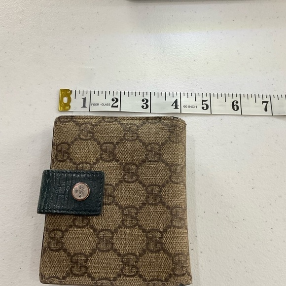 Gucci Blue and Brown Canvas Coated Folding Wallet - Picture 12 of 13